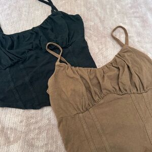 { Hollister Corset-style Cropped Tanks }